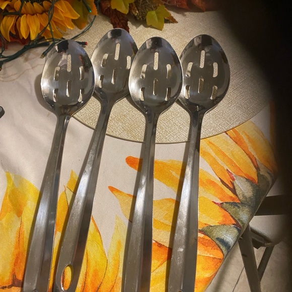 Stainless Steel Slotted Serving Spoons Set,
13 inches long spoon 4 inches width - Picture 1 of 1